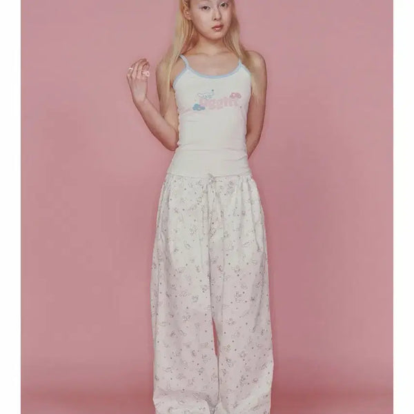 [BUNJANG] Okidoki Cinnamoroll Dormitory Pants Cream White L / 오끼뜨 시나모롤 도미토리 팬츠 크림화이트 L