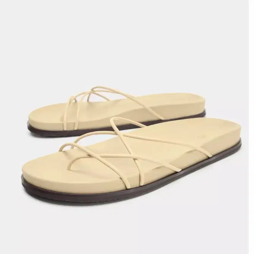 [BUNJANG] Zara Strappy Sandals Beige / 자라 스트랩 샌들 베이지