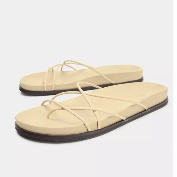 [BUNJANG] Zara Strappy Sandals Beige / 자라 스트랩 샌들 베이지
