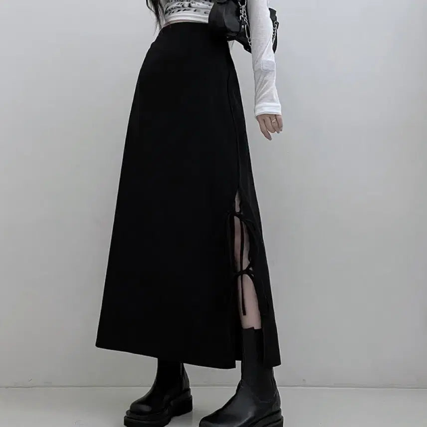 [BUNJANG] Nylon Long Skirt / 나일론 롱치마