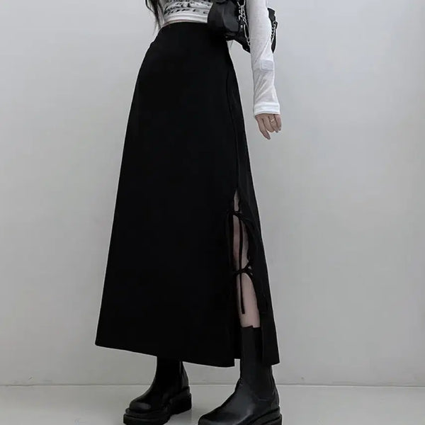 [BUNJANG] Nylon Long Skirt / 나일론 롱치마