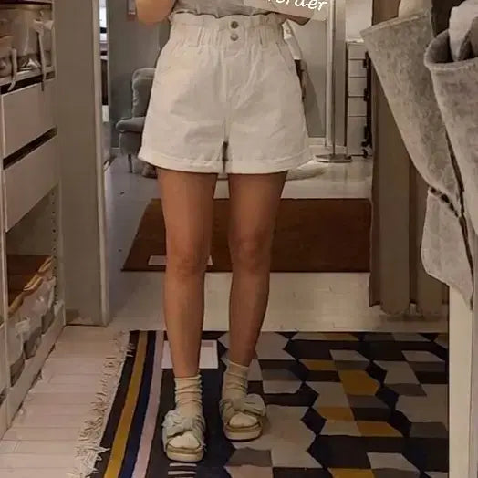 [BUNJANG] H&M High Waist Banded Shorts XS / H&M 하이웨스트 밴딩 반바지 34(XS사이즈)