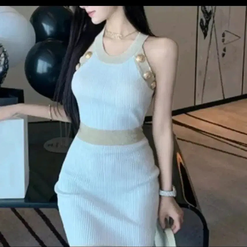 [BUNJANG] Ivory Cardigan Two-Piece Set / 수입의류 가디건투피스(9.8) 아이보리 제이지xx