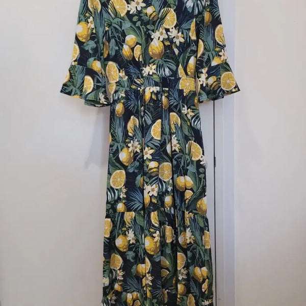[BUNJANG] ANTEAMBULO SEOUL Lemon Tropical Long Dress M Size / ANTEAMBULO SEOUL 레몬 트로피컬 롱원피스 M사이즈