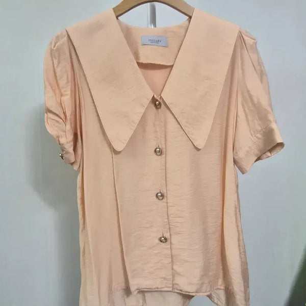 [BUNJANG] Big Collar Blouse / 빅카라 블라우스