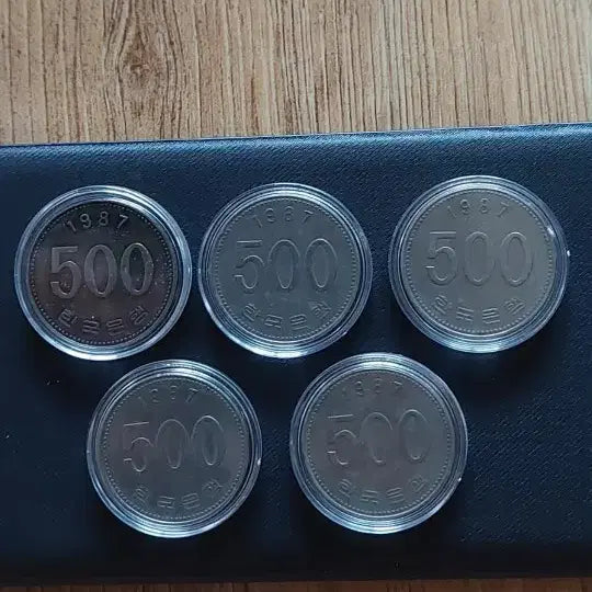 [BUNJANG] 1987 500 Won Coin Set (5 Coins) / 1987년 500원 동전 5개