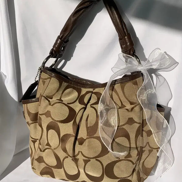 [BUNJANG] Coach Pleated Side Pocket Shoulder Bag / S급 )) Coach 코치 플리츠 사이드포켓 숄더백