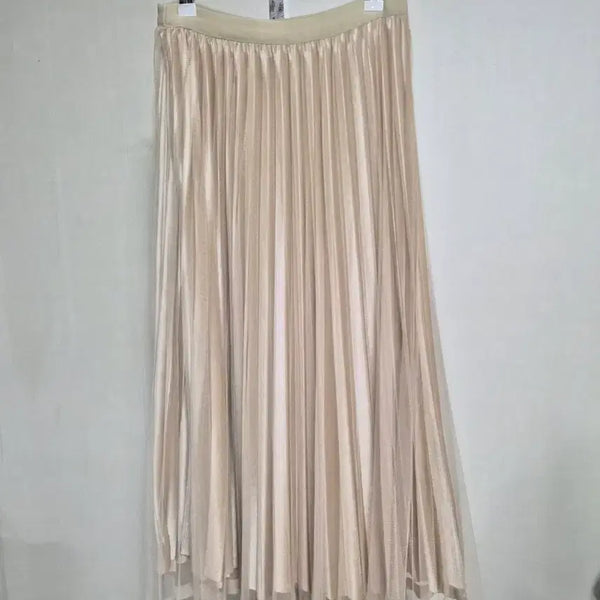 [BUNJANG] Pleated Chiffon Long Skirt / 플리츠 샤 롱 스커트