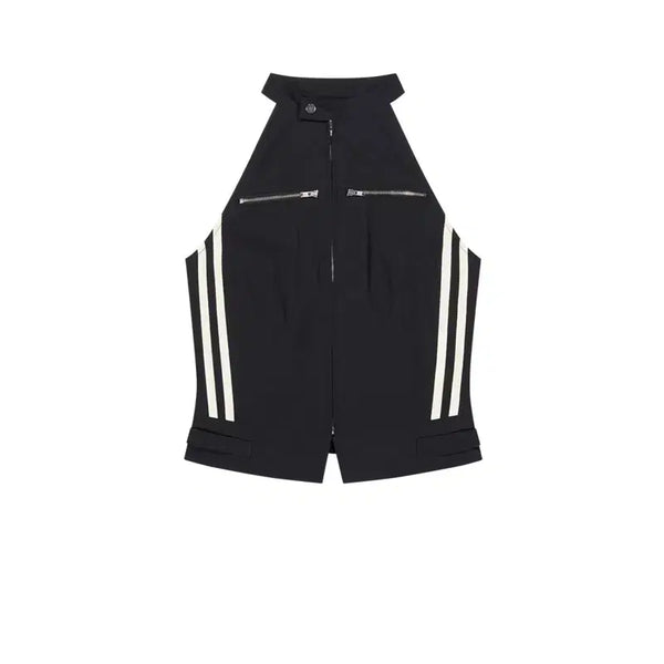 [BUNJANG] MEA STRIPE SLIM VEST BLACK M / 메아 MEA STRIPE SLIM VEST BLACK 베스트 블랙 M