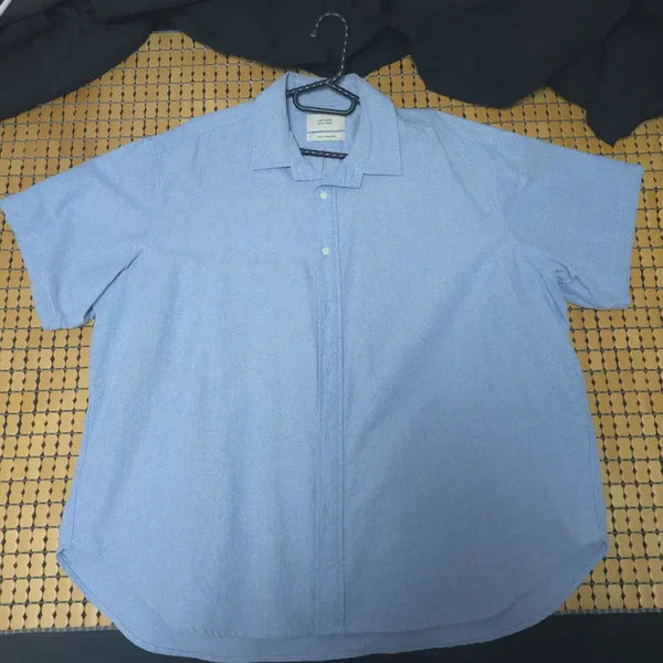 [BUNJANG] Lapel Story Light Blue Short Sleeve Shirt / 라퍼지스토어 반팔 셔츠 하늘색