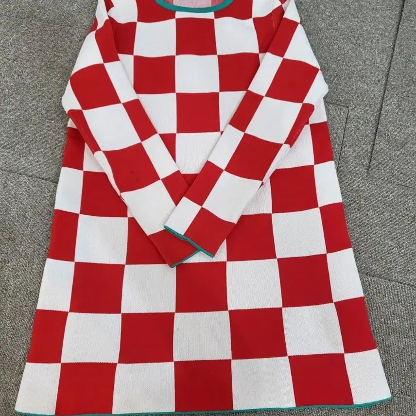 [BUNJANG] Zara Knit Dress Checkerboard Pattern Size 55 / 자라 니트 원피스 55