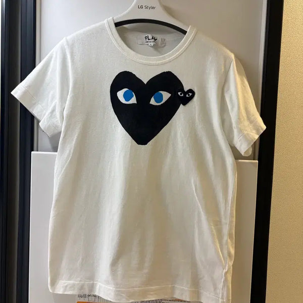 [BUNJANG] Comme des Garçons PLAY White T-Shirt / 꼼데가르송 플레이 반팔티 화이트
