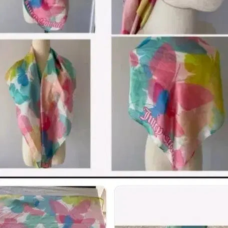 [BUNJANG] Jucy Couture Butterfly Pattern Scarf / 쥬시꾸뛰르 나비 패턴 스카프 수입