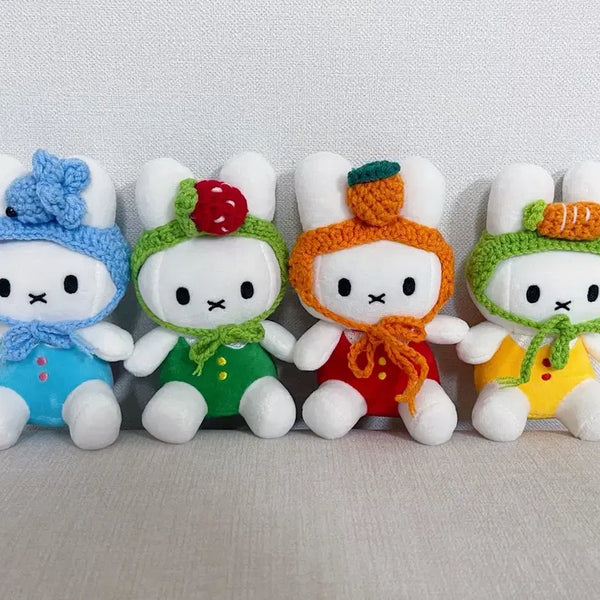 [BUNJANG] Miffy Knitted Doll Keychain Set (4 Types) / 미피 뜨개 인형 키링 4종 일괄