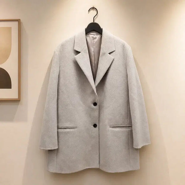[BUNJANG] SYSTEM 2024 Cashmere Wool Blend Single Jacket Ivory / 한섬 SYSTEM 시스템 2024 캐시미어 울 블렌드 자켓 82-94-160사이즈