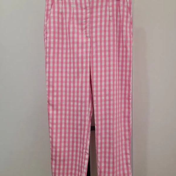 [BUNJANG] H&M Pink Gingham Check Pants Size 77 / H&M 핑크 깅엄 체크 팬츠 77사이즈