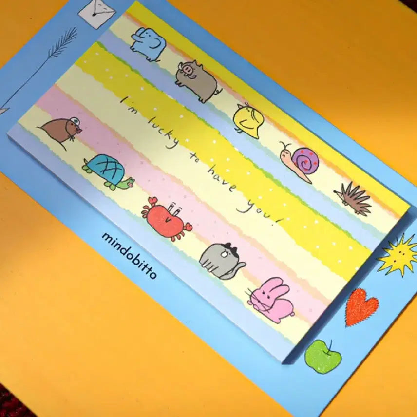 [BUNJANG] Mindobiddo Animals Sticky Notes / 민도비또 animals 스티키 메모