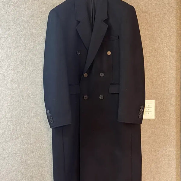 [BUNJANG]  Elwood Grey Whale Double Coat Black Size 46 / 엘무드 그레이웨일 더블코트 46사이즈