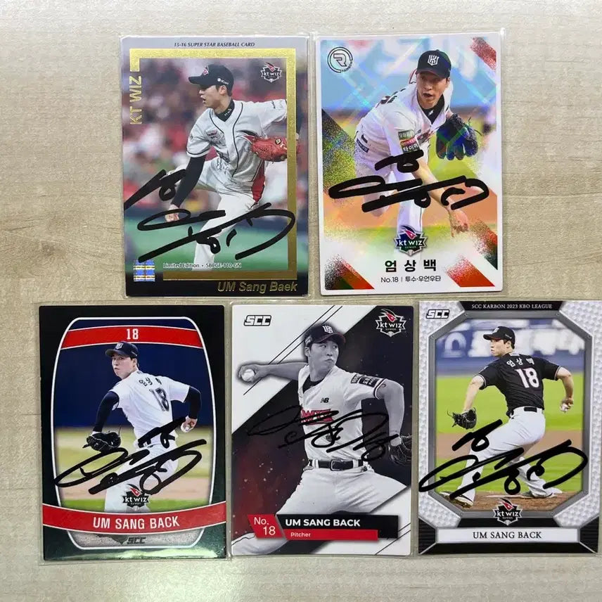 [BUNJANG] KT Wiz Eom Sang-baek Signed SCC Photocard / kt위즈 엄상백 scc 친필 싸인 포토카드