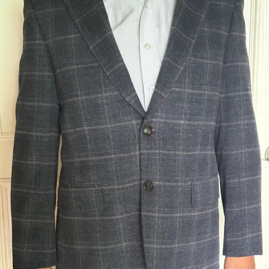 [BUNJANG] Bruno Magli Men's Check Pattern Blazer / 네고 가능) 90 브루노바피 남자 체크 패턴 재킷 정장 비지니스 이탈리아 단추 포함 1974