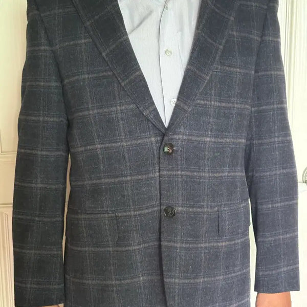 [BUNJANG] Bruno Magli Men's Check Pattern Blazer / 네고 가능) 90 브루노바피 남자 체크 패턴 재킷 정장 비지니스 이탈리아 단추 포함 1974