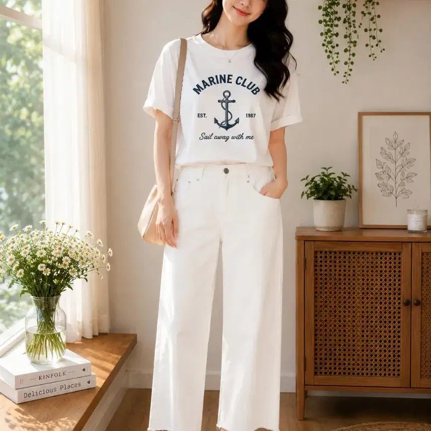 [BUNJANG] White Denim Jeans / 화이트 데님 청바지