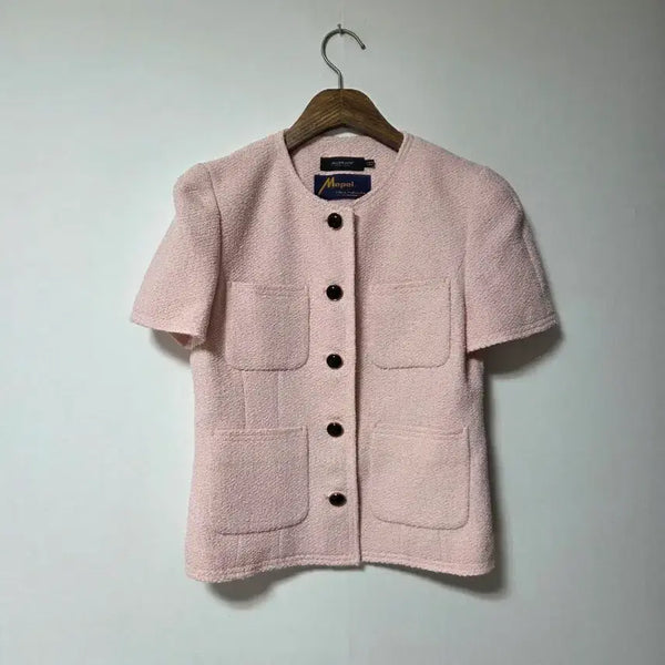 [BUNJANG] JILLSTUART NEW YORK Pink Summer Tweed Jacket / 질스튜어트 뉴욕 핏 넘예쁜 핑크 여름 트위드 자켓 (2024)