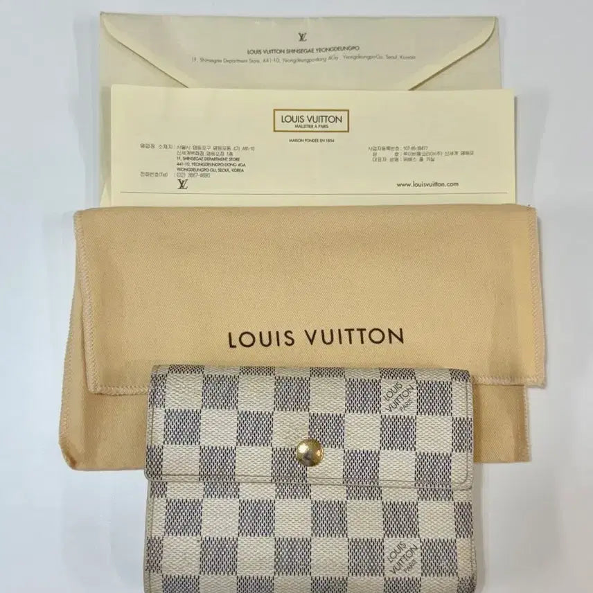 [BUNJANG] Louis Vuitton Monogram Azur 3-Fold Wallet / 루이비통 아주르 3단 반지갑