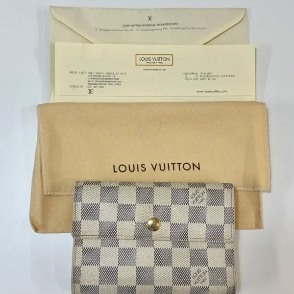 [BUNJANG] Louis Vuitton Monogram Azur 3-Fold Wallet / 루이비통 아주르 3단 반지갑