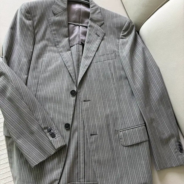 [BUNJANG] Belvest Pinstripe Wool-Mohair Blend Summer Suit / 벨베스트 정장 (여름용 /울-모헤어혼방/핀스트라이프)