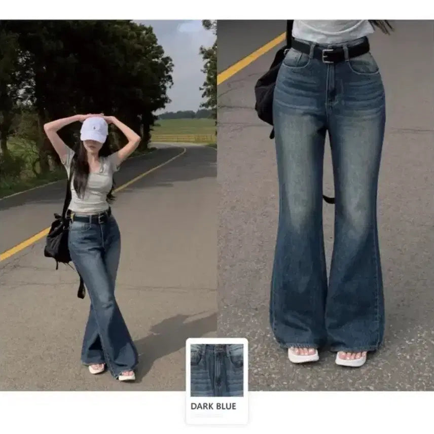 [BUNJANG] Hineek Self-Produced Surfer Semi-Loose Bootcut Long Pants / 히니크 자체제작 서퍼 세미 후들 부츠컷 롱 팬츠 진청