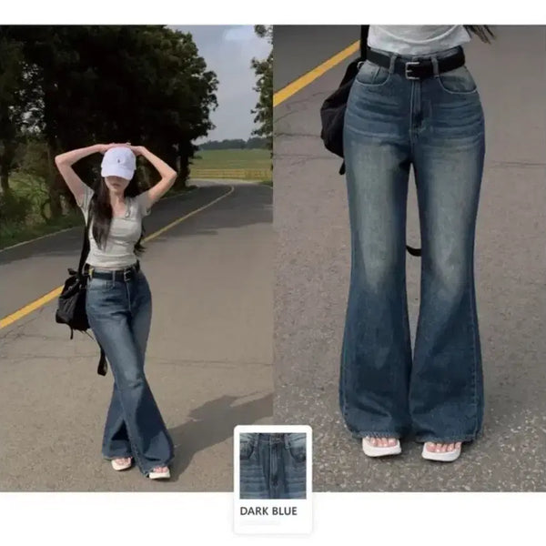 [BUNJANG] Hineek Self-Produced Surfer Semi-Loose Bootcut Long Pants / 히니크 자체제작 서퍼 세미 후들 부츠컷 롱 팬츠 진청