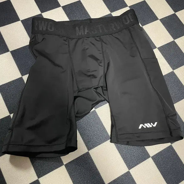 [BUNJANG] MW Running Shorts Performance Tights (Black, L) / MW 러닝 쇼츠 퍼포먼스 타이즈(블랙, L)