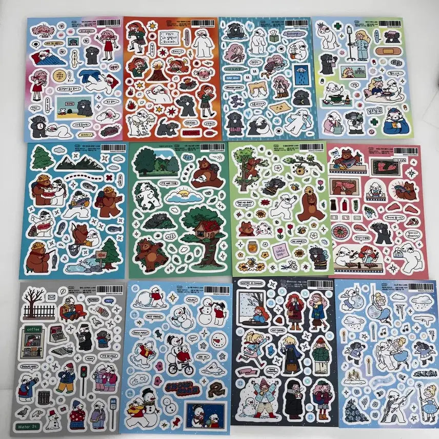 [BUNJANG] Ahopsi Banyi Seal Sticker Bundle Set / [다꾸처분] 아홉시바니 씰스티커 일괄 판매