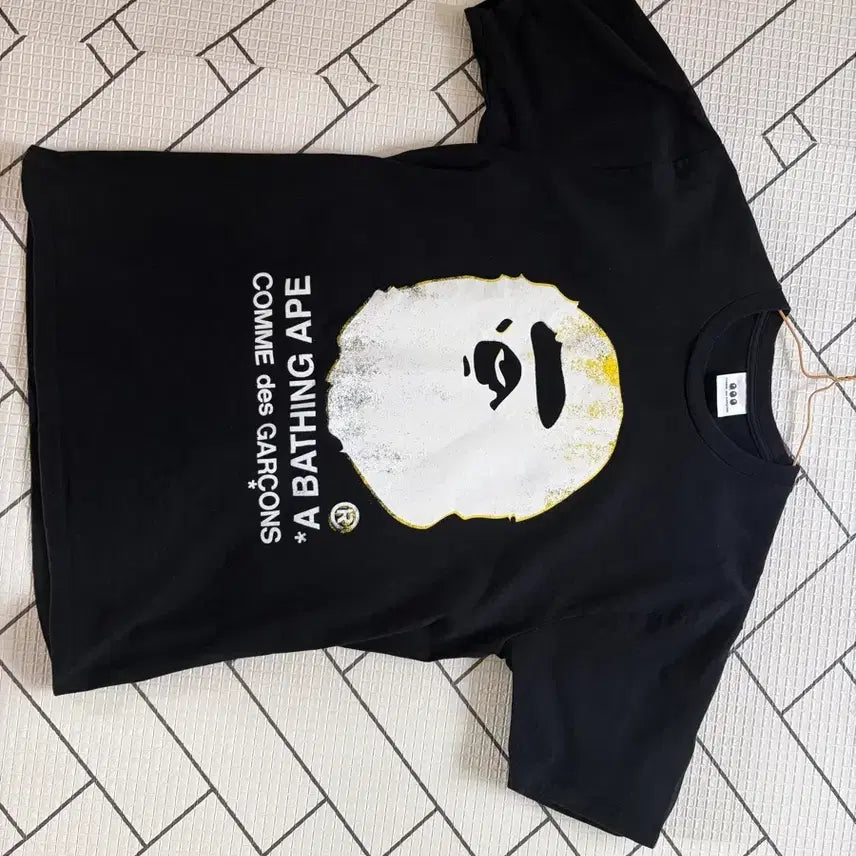 [BUNJANG] BAPE x Comme des Garçons Collaboration T-Shirt Black XL / 베이프 X 꼼데가르송 콜라보 반팔티 블랙