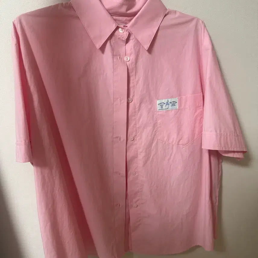 [BUNJANG] Sinoon Short Sleeve Pink Shirt / 시눈 반팔 핑크셔츠