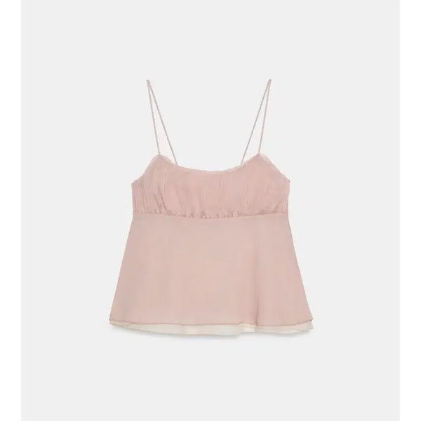[BUNJANG] Zara Shirred Camisole Top / 자라 셔링 캐미솔 탑 1067/142/637