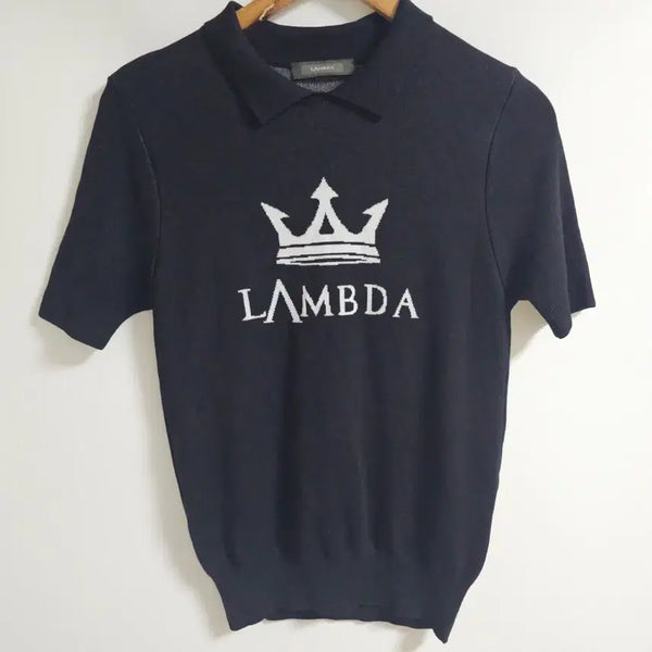 [BUNJANG] Lambda Golf Women's Short Sleeve Jacquard Knit Top (Black) / [S/55반] 람다골프 정품 여 자가드 반팔 니트 탑 (블랙)