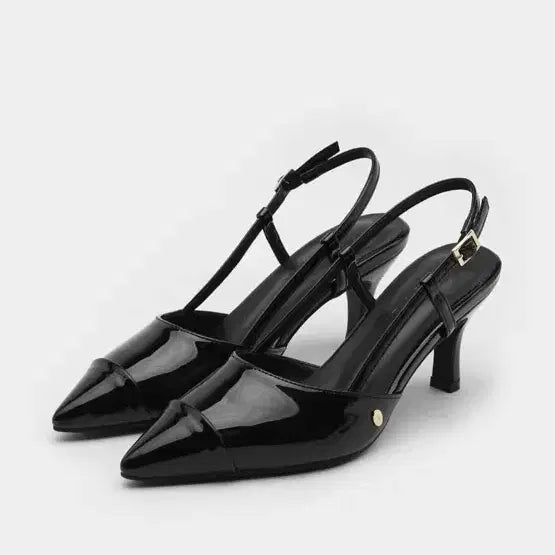 [BUNJANG] SAPPUN Arins Enamel Slingback Heels 7cm (235) / 사뿐 아린스 에나멜 슬링백힐 7cm (235)