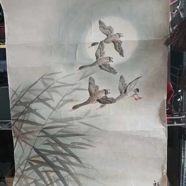 [BUNJANG] Four Ducks Painting Folding Screen / 오리 그림 병풍