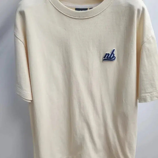 [BUNJANG] New Balance Logo T-Shirt Beige M / 뉴발란스 반팔 M