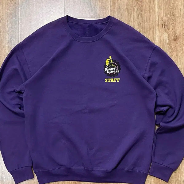 [BUNJANG] 00s Planet Fitness Vintage Sweatshirt (Purple, L) / 택포) 국내 유일 00s USA 플래닛 피트니스 빈티지 스웻셔츠 맨투맨