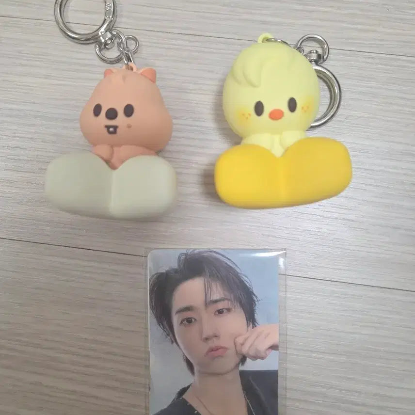 [BUNJANG] Bbokari & Quokka Clicker Keychain Bundle Set with Online Exclusive Photocard / 뽁아리+쿼카 클리커, 온라인 특전