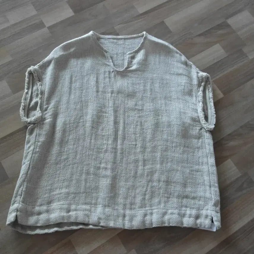 [BUNJANG] Linen Blouse Size 77 New / 린넨블라우스/77사이즈/새제품