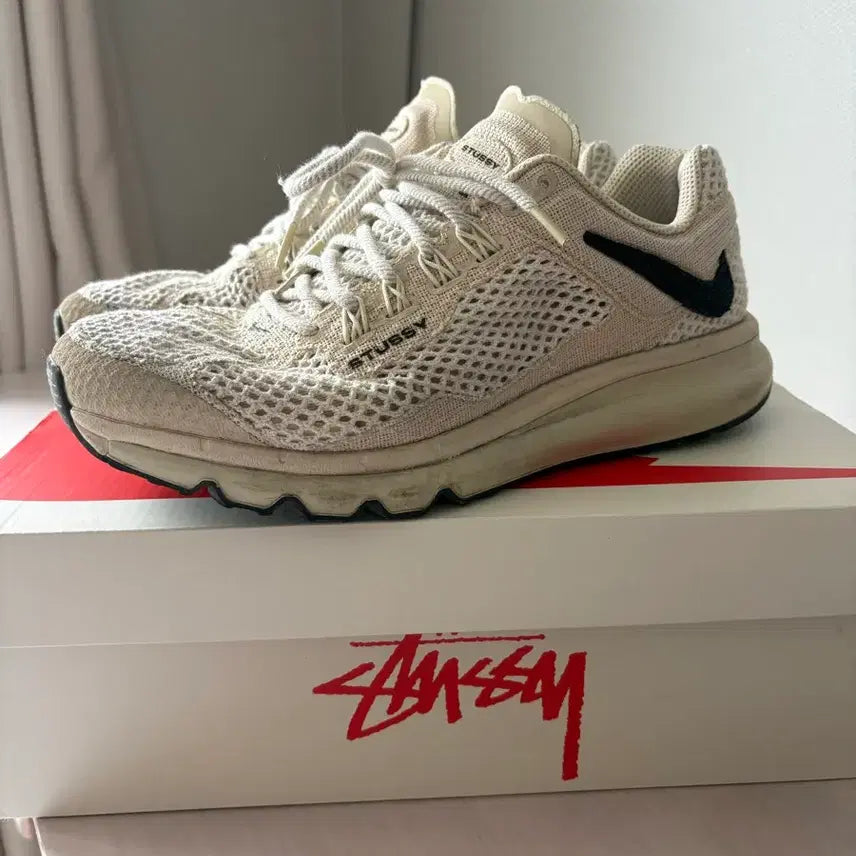 [BUNJANG] Nike x Stussy Air Max 2013 Fossil / 나이키X스투시 에어맥스 2013 파슬 (280, 풀박스)