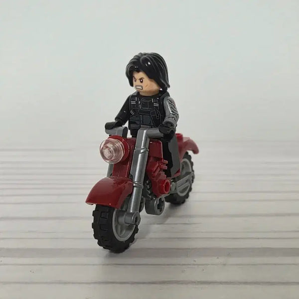 [BUNJANG] LEGO Marvel 76047 Winter Soldier (Bucky) Minifigure + Bike / 레고 마블 76047 윈터 솔져 (버키) 미니피규어 + 바이크