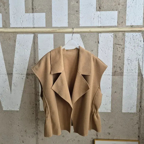 [BUNJANG] Women's Waistband Vest Jacket / 핏보장  허리밴드 베스트 자켓