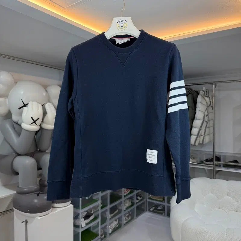 [BUNJANG] Thom Browne Classic 4-Bar Loopback Cotton Sweatshirt / [정품] 톰브라운 클래식 4-바 루프백 코튼 스웨트셔츠 맨투맨L