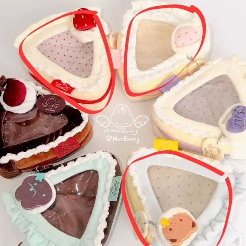 [BUNJANG] NotBunny Cream Cake Bag Charm Pouch Set (3 Types) / 생크림 케이크 가방 인형 NotBunny 이타백 파우치 3종