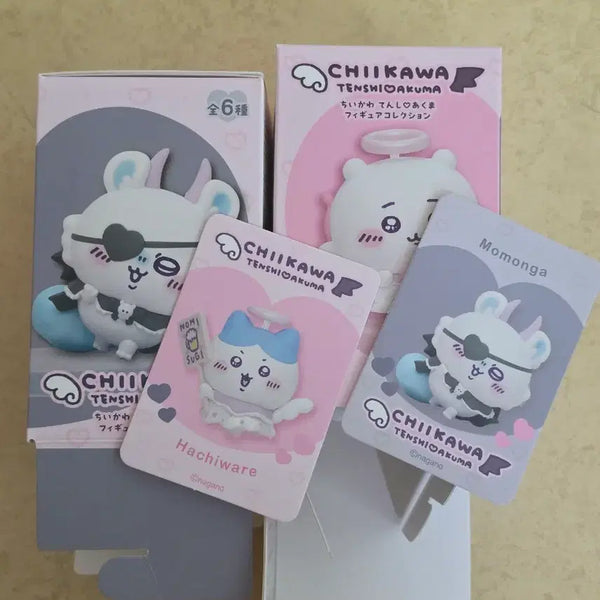 [BUNJANG] Chiikawa Angel/Devil Figure Hachiware & Momonga Set / 치이카와 천사악마 피규어 하치와레 모몽가